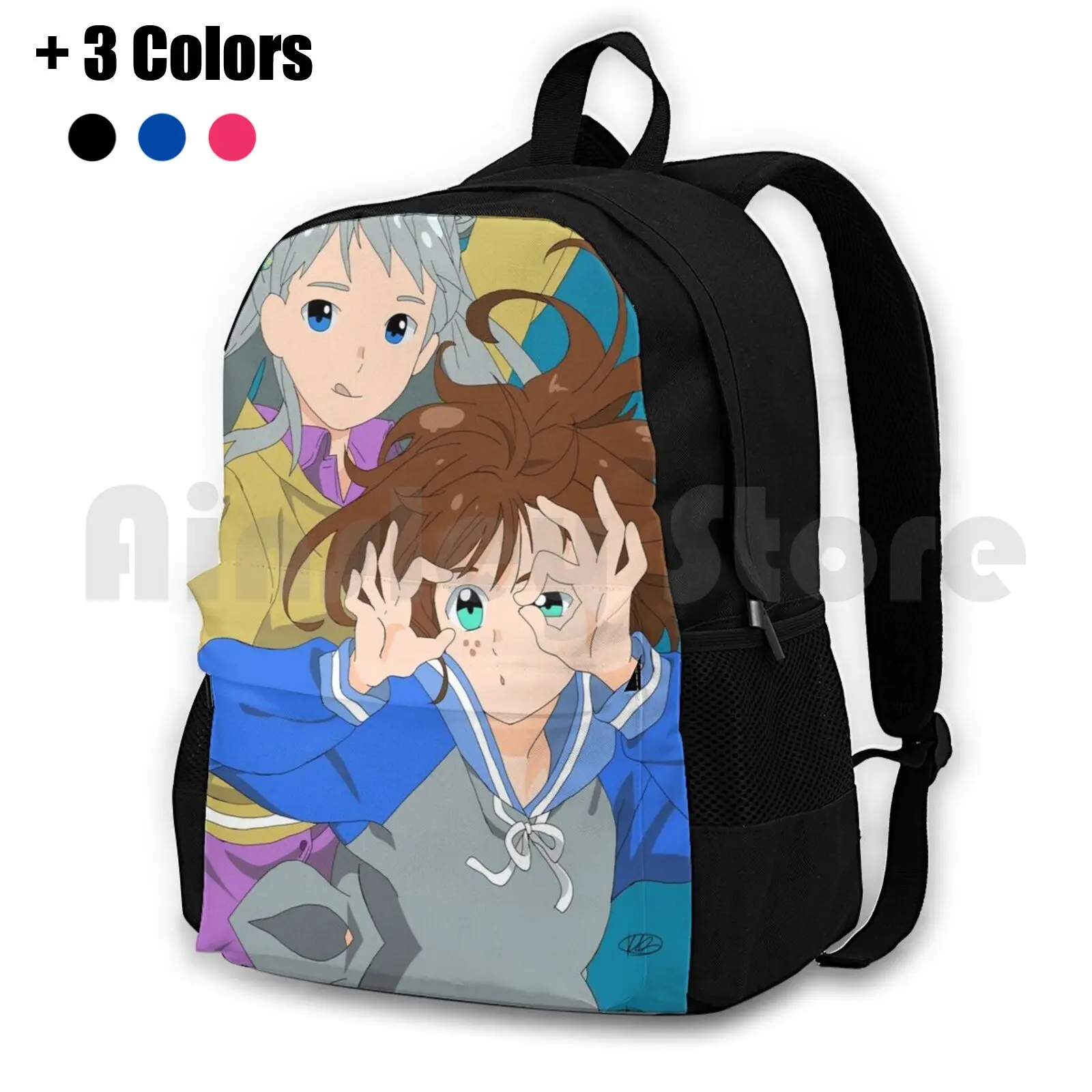 

The Girls Outdoor Hiking Backpack Waterproof Camping Travel Anime Japan Black Anime Original Character Ocs Japan Anime