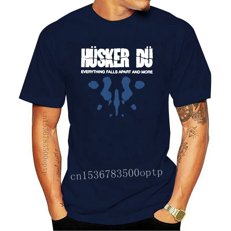 

New Hot Sale Fashion 2021 HUSKER DU Everything Falls Apart Mens Black T-Shirt Size S to 3XL Print Summer Tops Tees