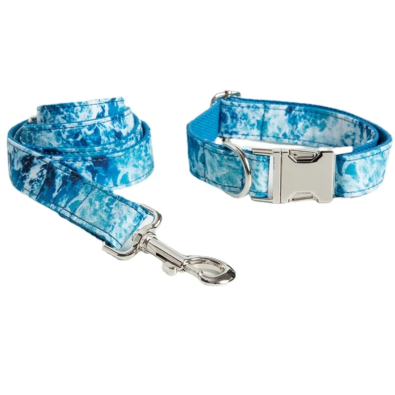

ошейник для малых собак животные зоотовары Ошейник для питомцев в морском стиле, прочный персонализированный поводок из полиэстера для мал...