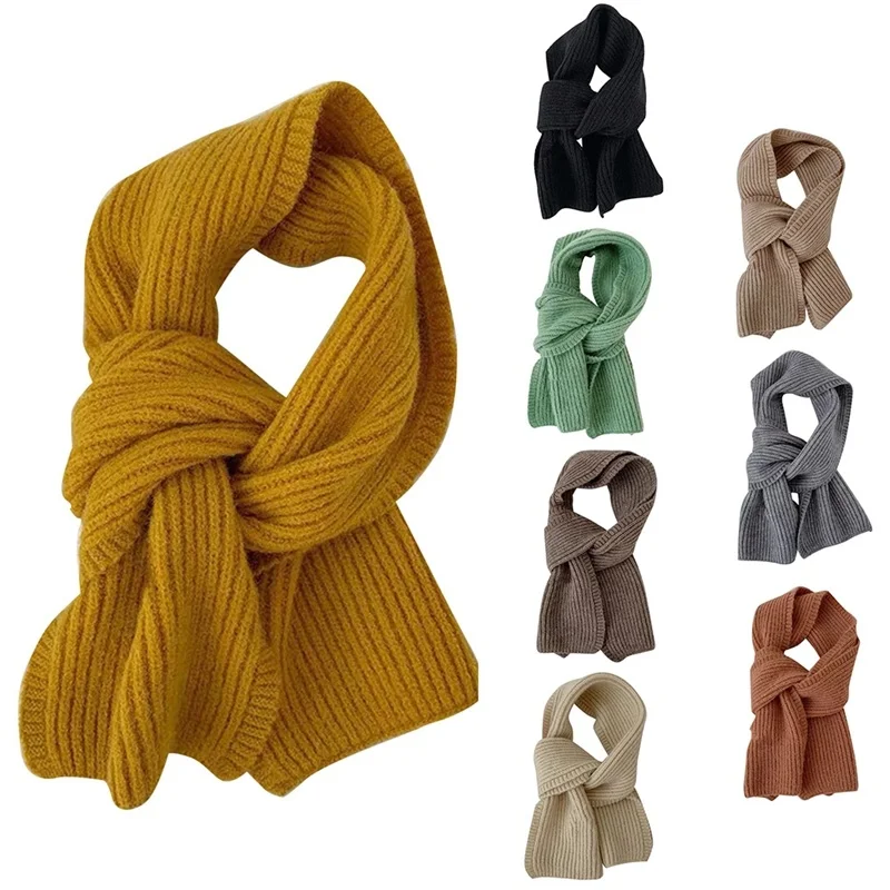

Female Scarf Short Of Wool, Short Winter Scarf, Autumn And Winter, Soft Japanese Turtleneck