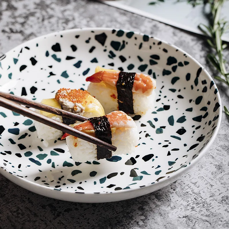 8 дюймов Nordic Стиль пластина Керамика паста набор столовых приборов кухня блюдо