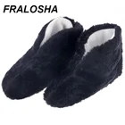 Fralosha теплые домашние женские шерстяные тапочки хлопковая обувь плюшевая женская обувь для пола теплая плюшевая женская домашняя обувь женские домашние тапочки