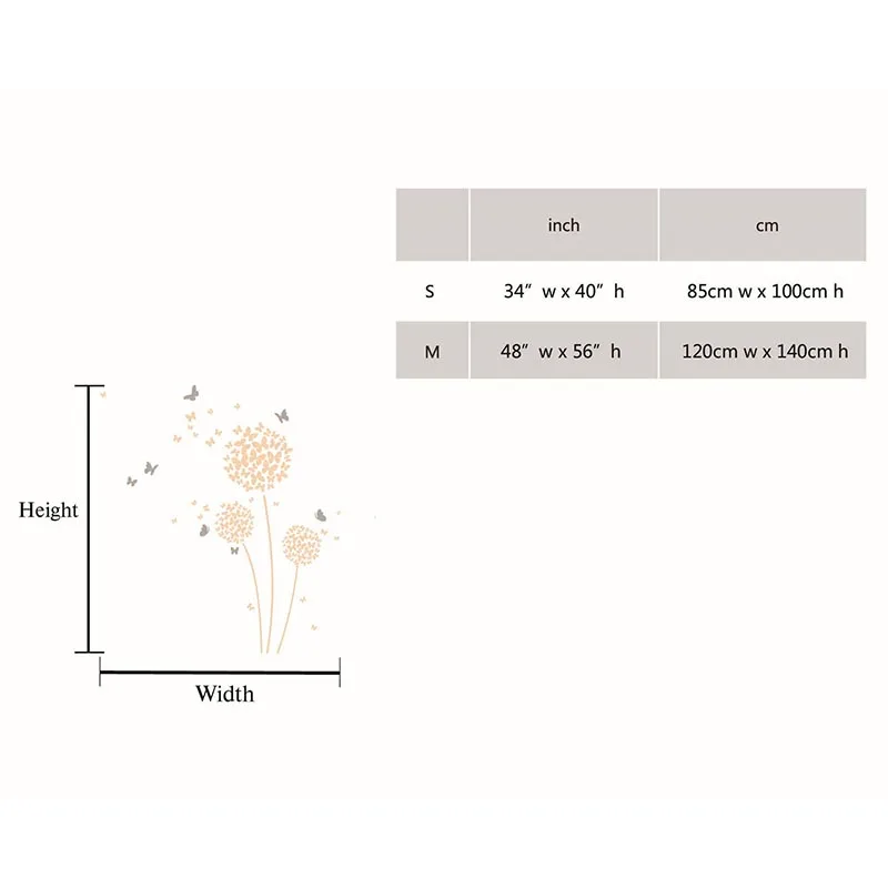 

Decals Dandelions Modern Flower Decals for Walls Butterfly Wall Decals Wall Sticker Stick on Wall Art