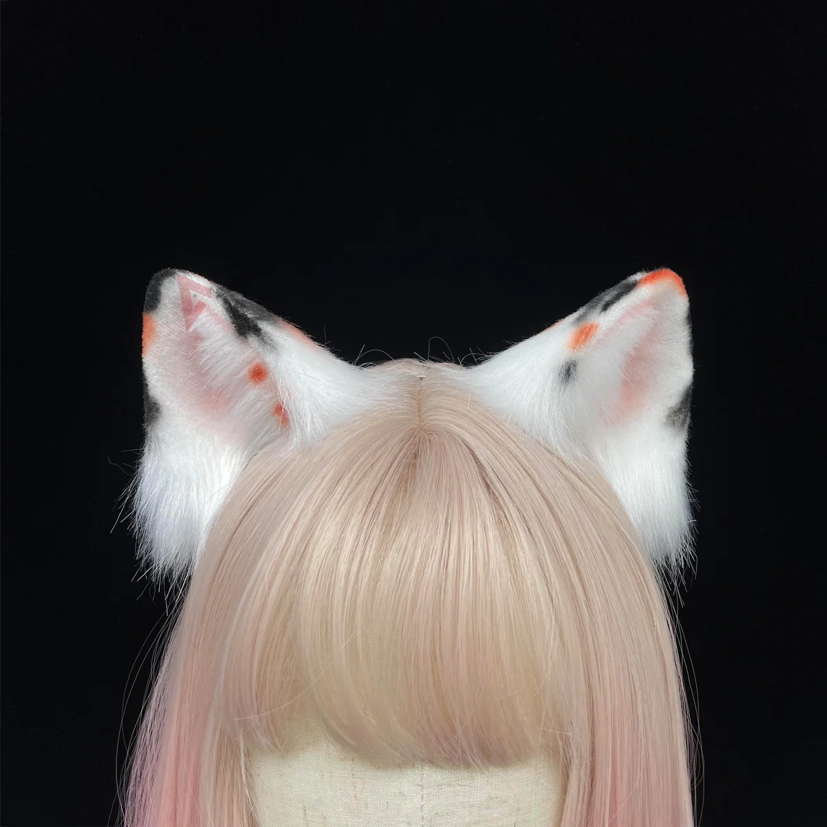 

MMGG New Kitten Cute Bendable orange Cat Ears Hairhoop Headwear Black Browm Gray Headband For Lolita Cosplay Game Halloween