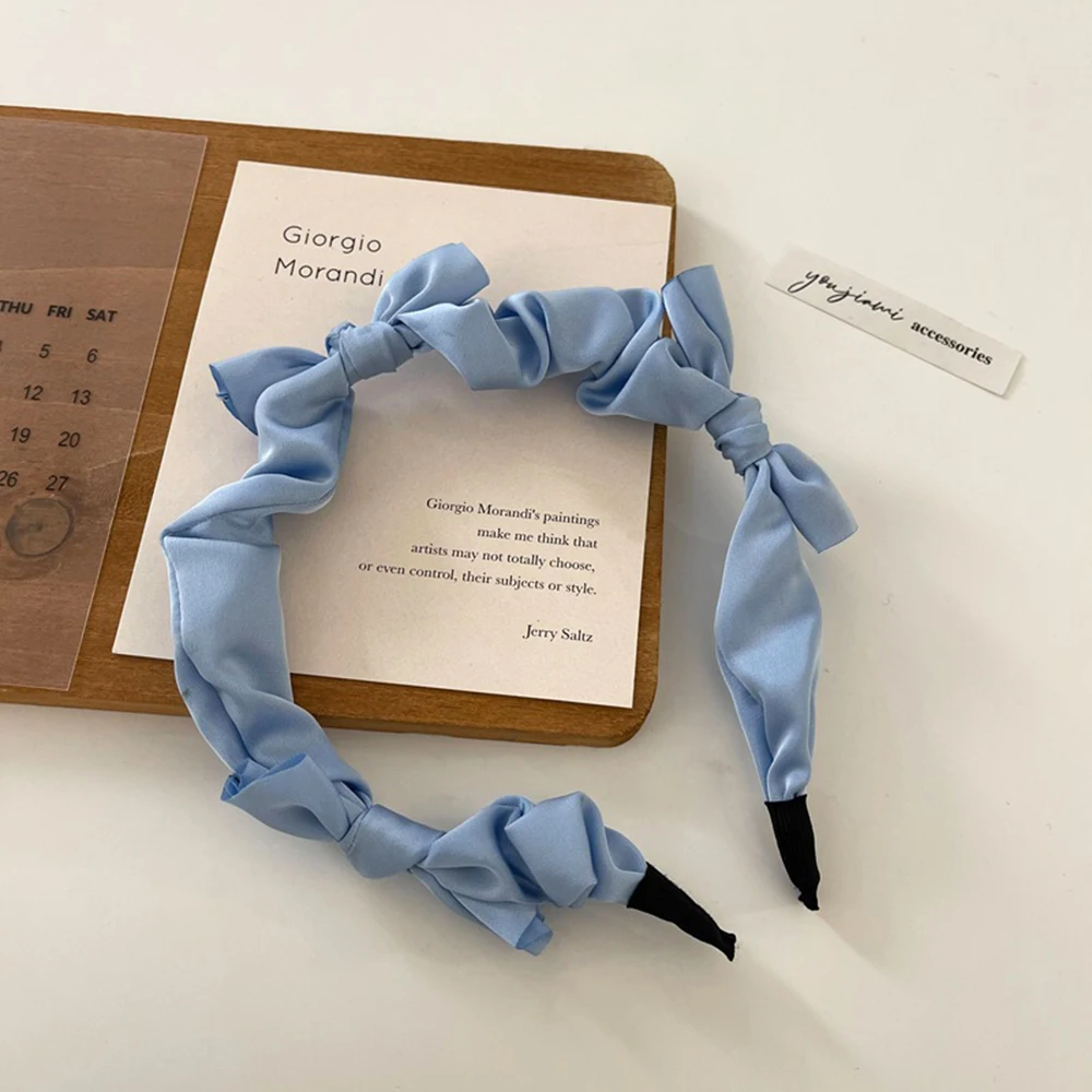 

2021 Women Solid Headband Turban Elastic Headwear Head Wrap Women Hair Accessories for Women Bow Knot Hair Bands