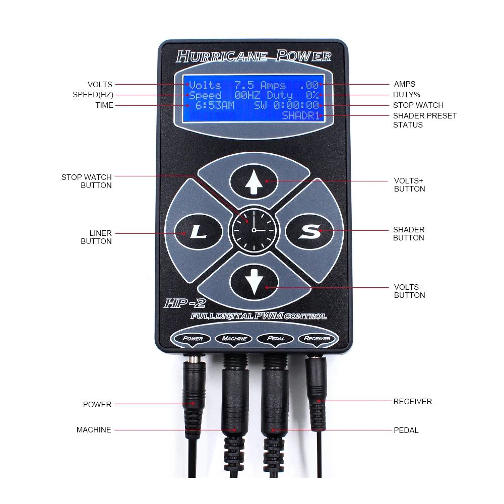 Полный набор для тату машинки картридж с ротационной ручкой бровей машинка