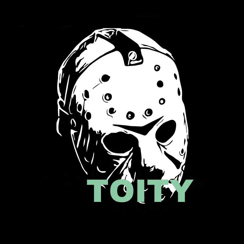 White-H75xW57cm Freddy Krueger стикер на стену Jason Voorhees виниловая наклейка Майкл Майерс Leatherface Hellraiser Pinhead фильм ужасов маньяки плакат - Цвет: White-H75xW57cm