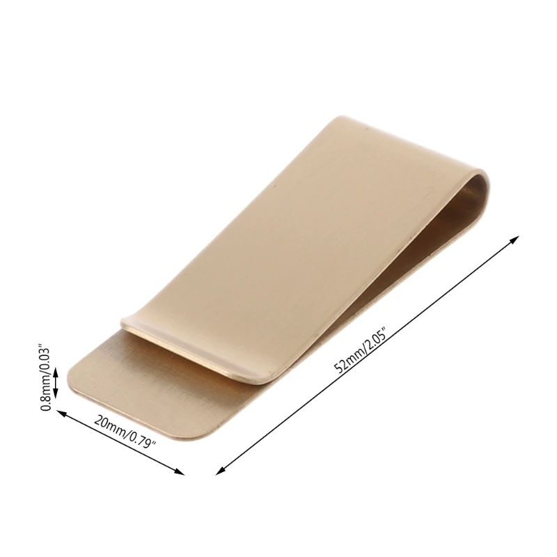 

Slim Pocket Brass Metal Clip Men Purse Credit Card Cash Clamp Money Clip Wallet 066F