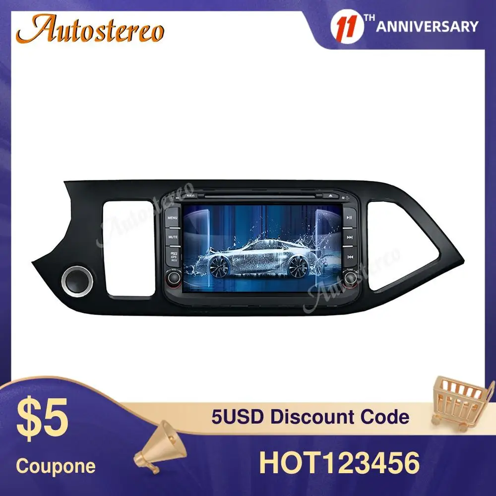 

For KIA PICANTO MORNING 2011-2016 Android 10.0 DSP Auto Stereo Car GPS Navigation Car Multimedia Player Head Unit Tape Recorder