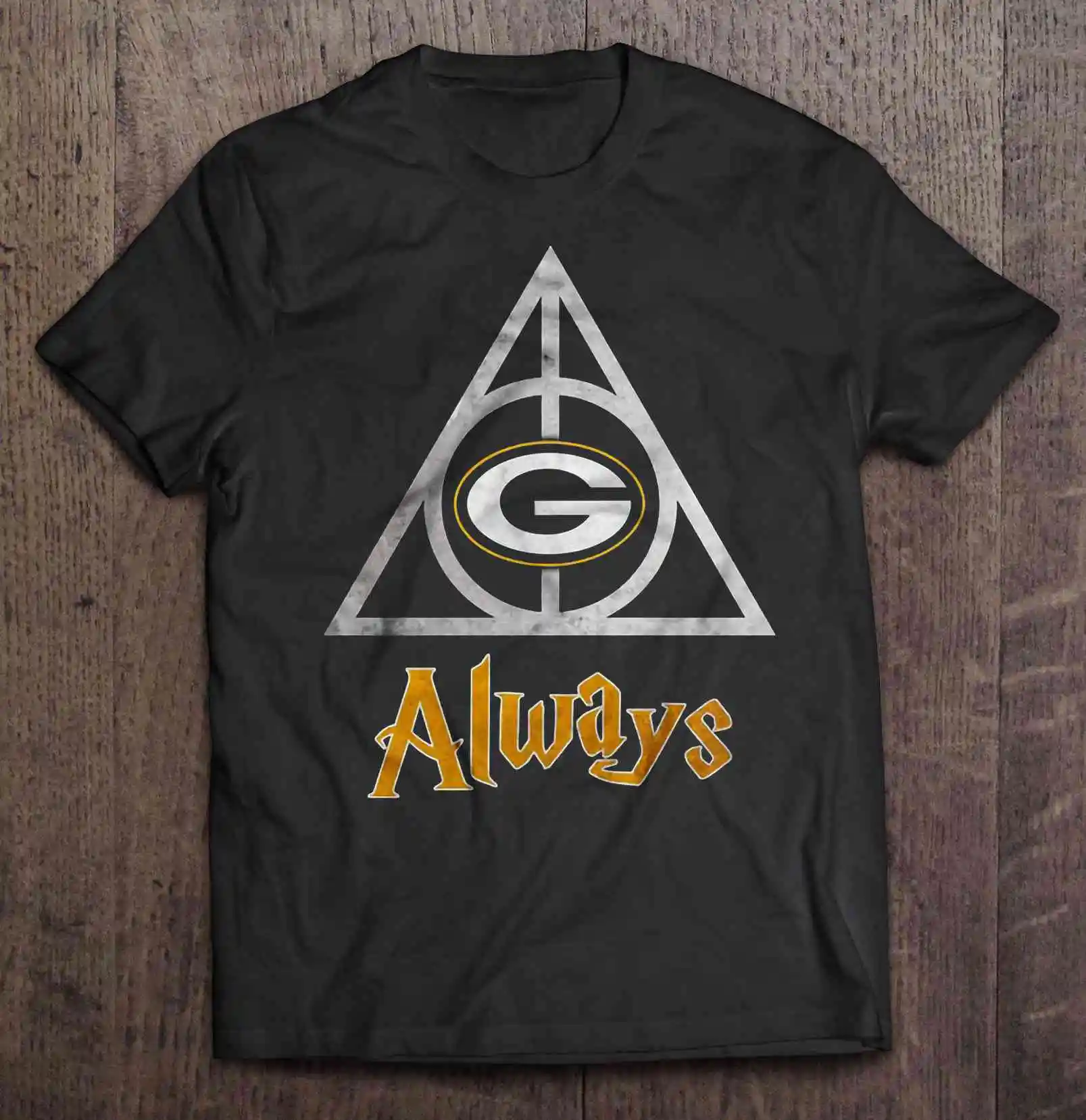Всегда Deathly Hallows Green уличная Harajuku хлопок Bay Мужская футболка Упаковщики футболки Version