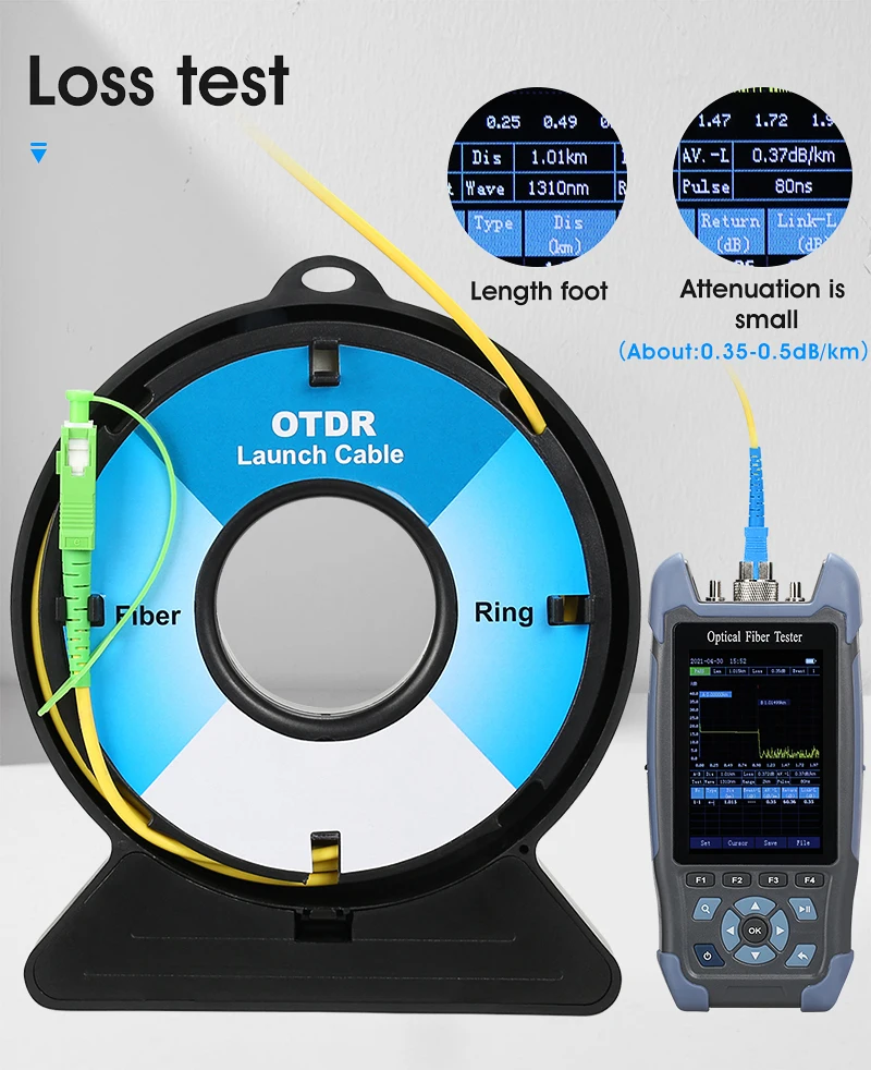

OTDR Dead Zone Eliminator SC/FC/ST/LC-UPC/APC, Fiber Rings 300M Fiber Optic OTDR Launch Cable Box SC/APC-SC/APC free shipping