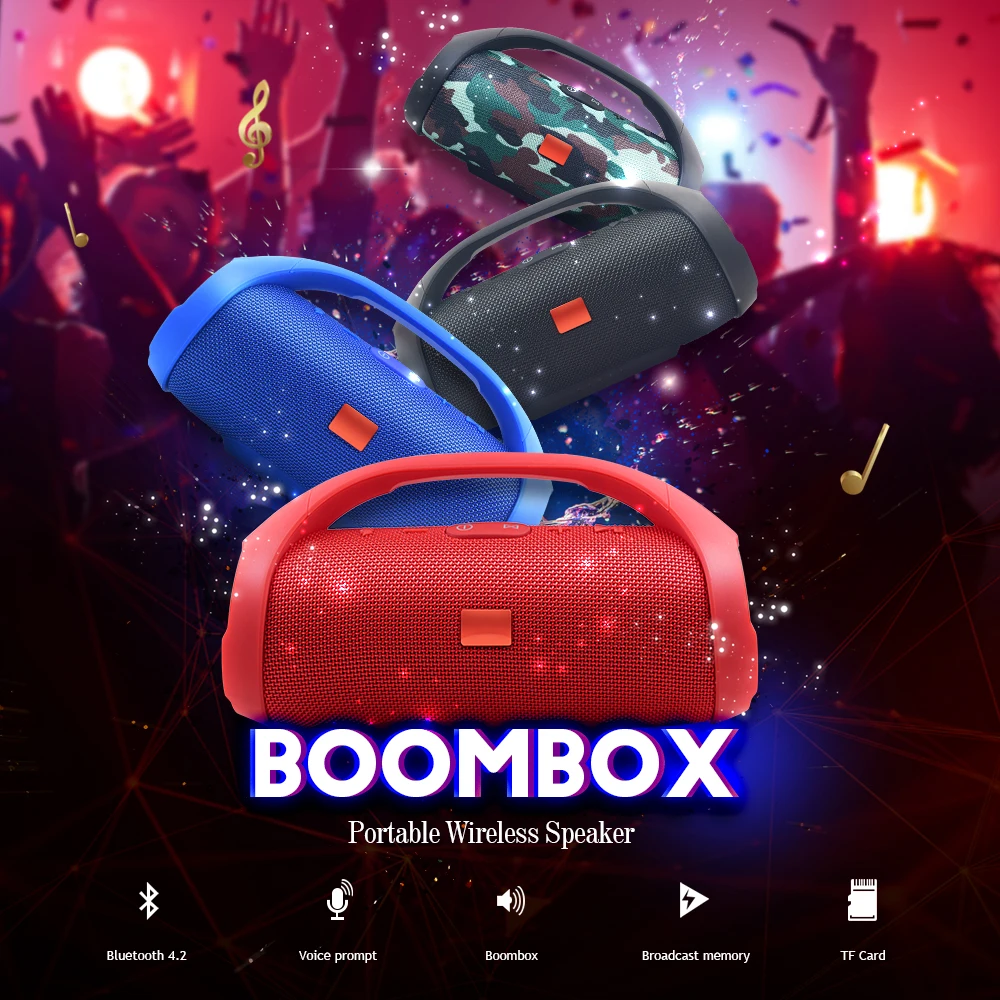 Беспроводной Bluetooth динамик водонепроницаемый открытый портативный сабвуфер Boombox