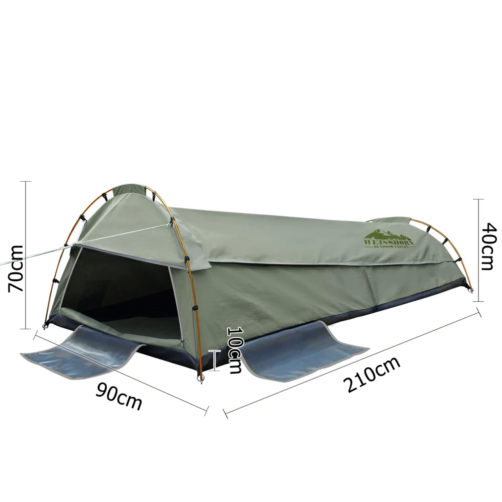 Weisshorn King Single Swag Camping Canvas Tent-Celadon SWAG-SIN-GS-CE Lightweight UV Resistant Waterproof AU | Мебель