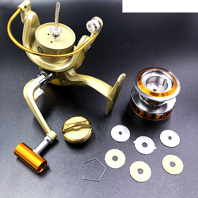 

YINGYOUMAN Spinning fishing reel 5.2:1 Gear Ratio MetalSpool fishing reel 2000-7000 Series