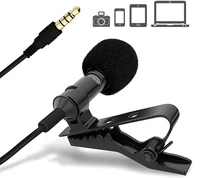 2022 professional lavalier lapel microphone omnidirectional condenser microphone for phone dslr camera and computer youtubers