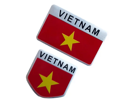 

Set Vietnam Flag Emblem Badge Motorcycle Fairing Decal Sticker for Auto Doors Windows Trunks Car Accessories