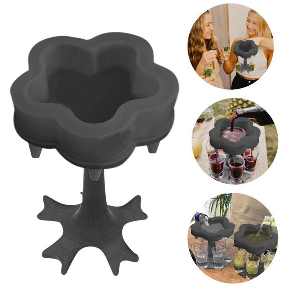 В форме цветка Очки диспенсер Пластик держатели для вина пива ликера напитков