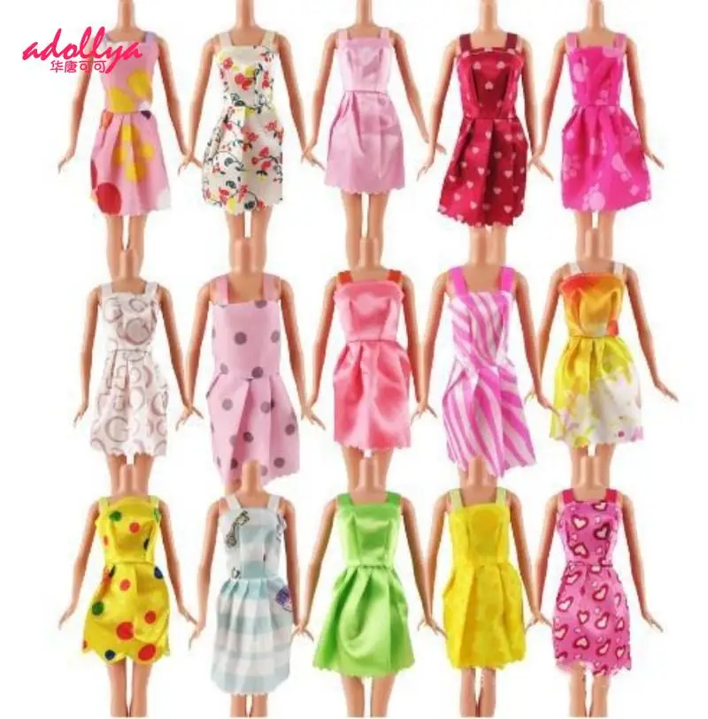 

Adollya Doll Clothes Accessories For 1/6 Bjd Printed Strap Dress Small Skirt Girl Dress Up Toy Beautiful Clothes For Doll Random