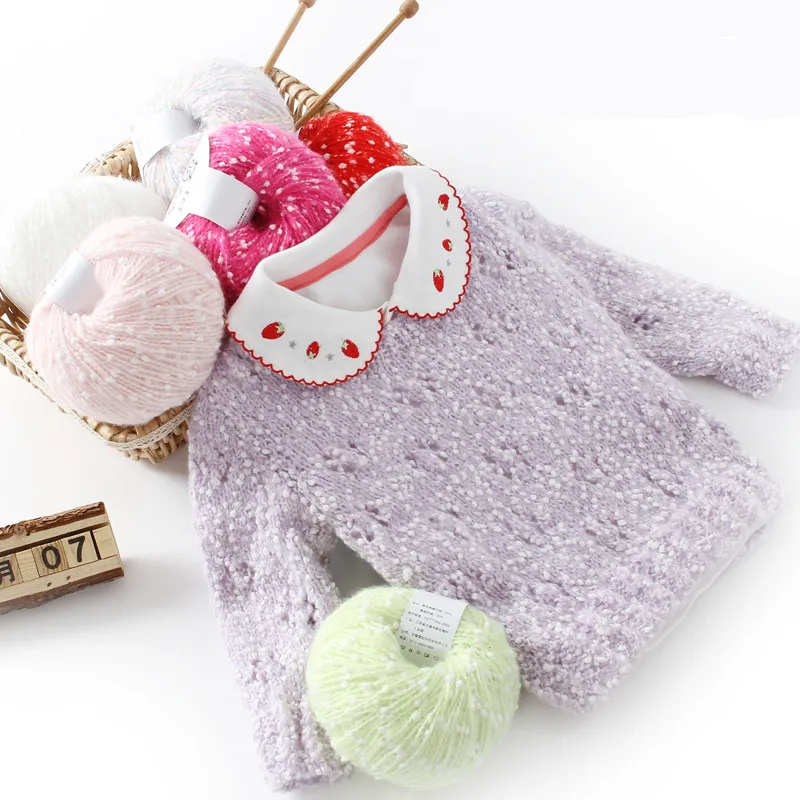 50 г/шт. ручная вязка мягкая пряжа маленькая кукла вязаная крючком шерстяная для
