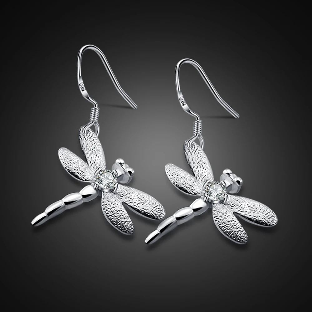 Женские украшения из 100% стерлингового серебра 925 пробы милые висячие серьги