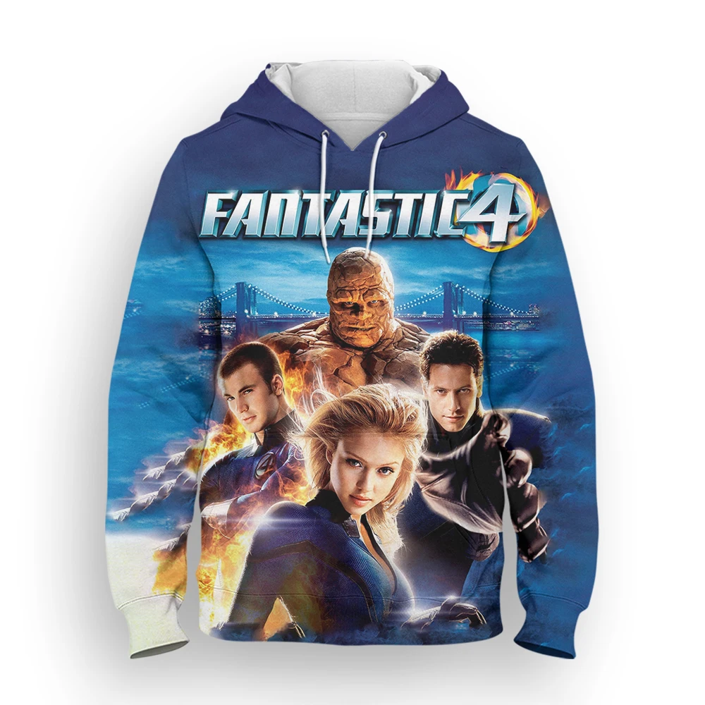 

2021 New Spring Men's Clothes Marvel Fantastic Four 3D Printed Boy Girl Kids Sweatshirts Fashion Harajuku Cool Women Hoodies