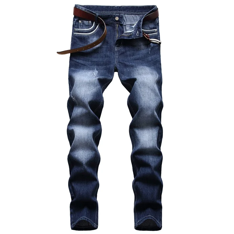 джинсы штаны мужские брюки мужские джинсы для мужчин штаны штаны оверсайз мужская одежда 2021 синие джинсы мужские прямые потертые белые мод...