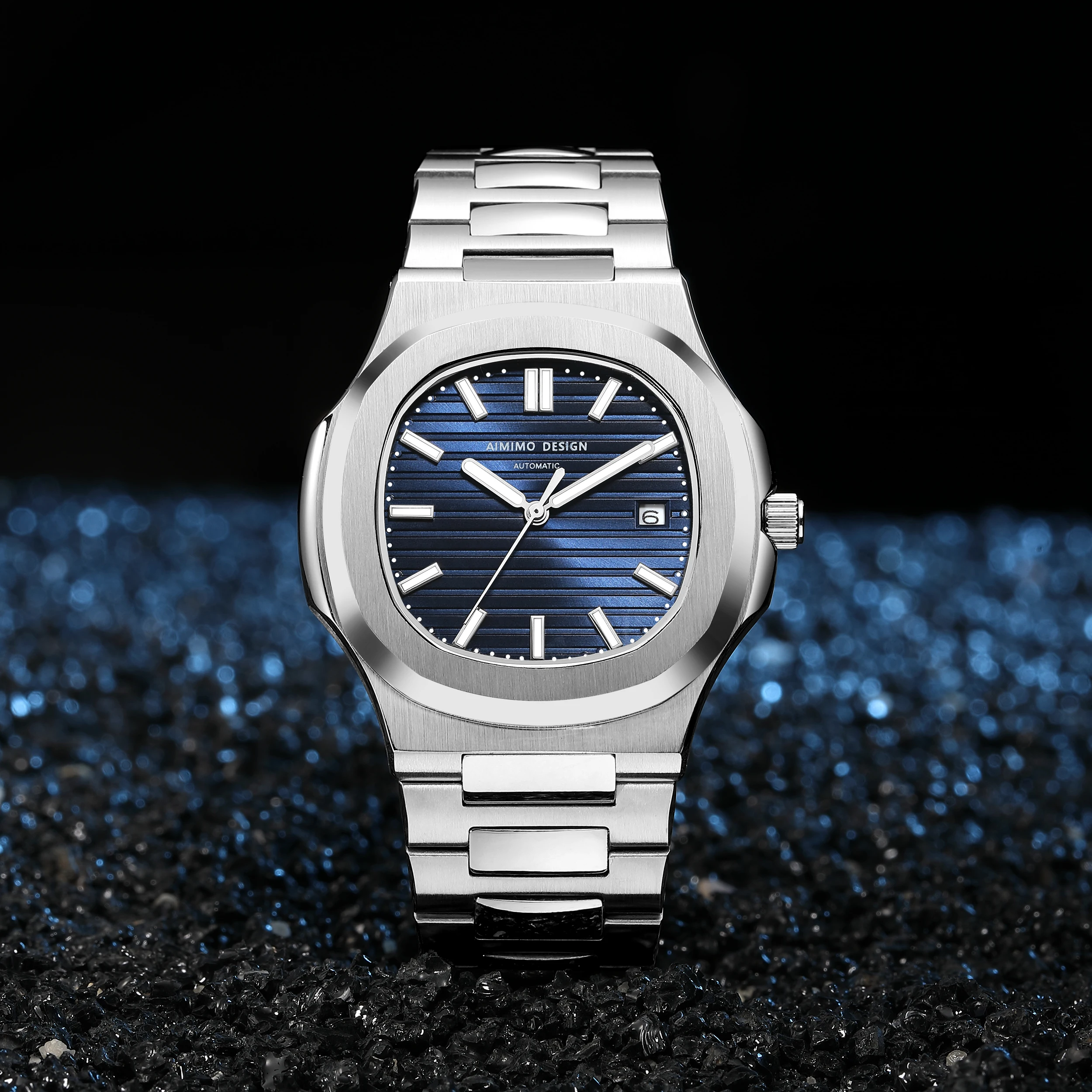 

AIMIMO Men Watches MIYOTA 8215 Movement Sapphire Crystal Automatic Mechanical Watch Stainless Steel 10Bar Waterproof Wristwatch