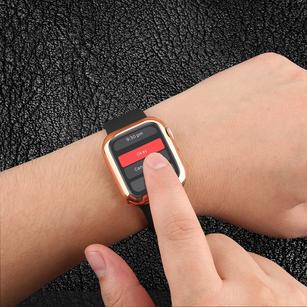 Ультра-мягкий тонкий чехол для Apple Watch TPU 40 мм 44 мм чехол Защитное покрытие часов полосы аксессуары для серии 4