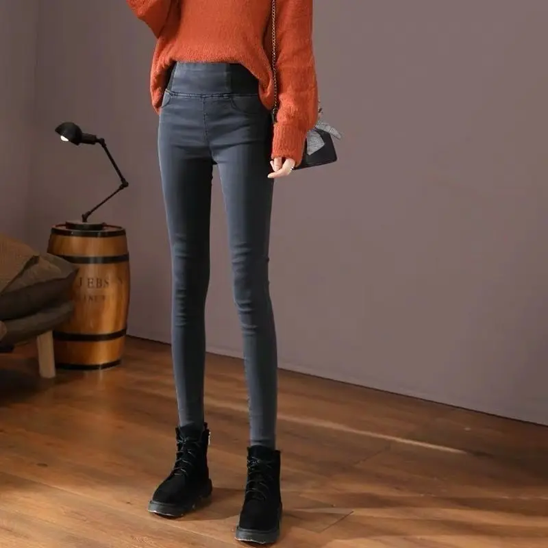 High-waisted jeans women's 2020 slim gray pants mom skinny woman boyfriend for women fashionnova | Женская одежда