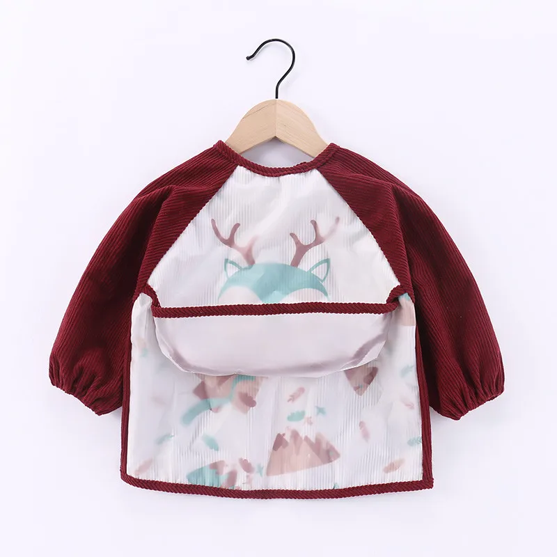 

2021 Hot Sale Fashion Newborn Kids Baby Cartoon Gown Infants Cute Waterproof Eating Bib Children's Drawing Bibs Wholeslae New