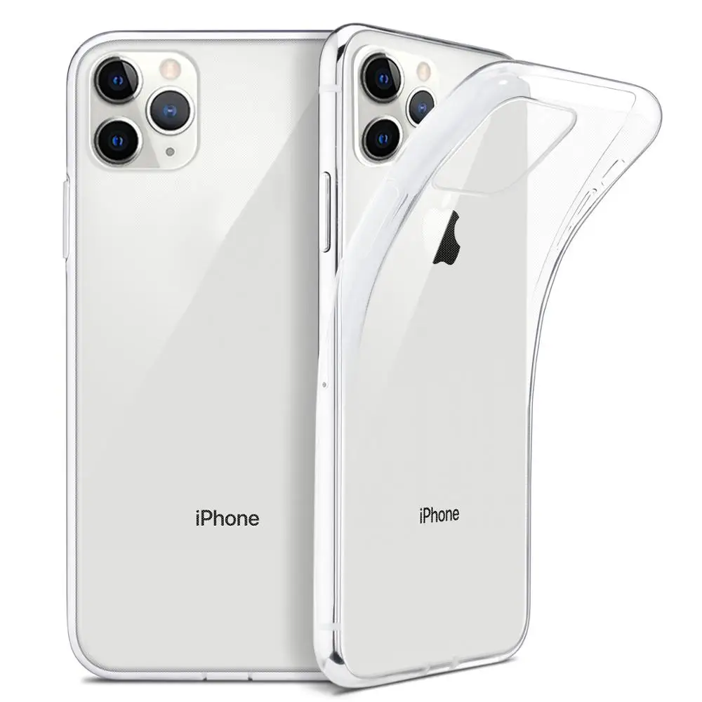 Transparent Silicone Case for iPhone 12 11 Pro Max SE 2020 Ultra Thin Clear Soft TPU Cover XR X XS 7 8 6 6SPlus | Мобильные телефоны