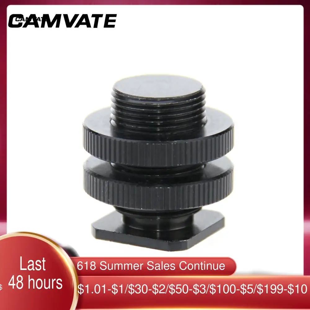 Адаптер для микрофона CAMVATE Горячий башмак на 5/8 27 дюймов (черный) C0953|Аксессуары