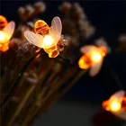 Наружное освещение на солнечной светильник s Водонепроницаемый 5710M светящиеся пчелы струнные лампы сада дерево газон Спальня Декоративные Фея светодиодный Ночной светильник Теплый