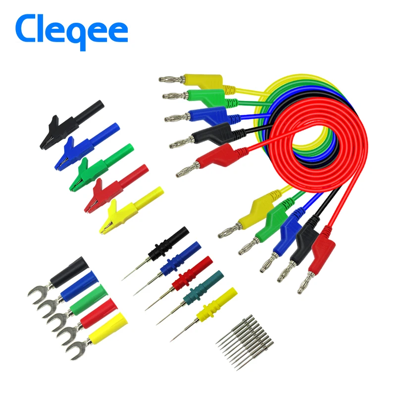 Набор тестовых проводов Cleqee P1036B 4 мм разъем типа &quotбанан&quot для мультиметра с