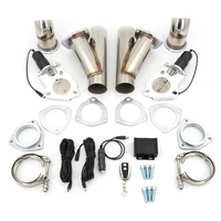 2 5 inch3 inch 2xcut out remote control stainless steel y headers pair electric exhaust cutout pipe kit