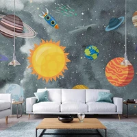 custom wallpaper hand painted space childrens room murals 3d self adhesive waterproof removable wall sticker home decor tapety