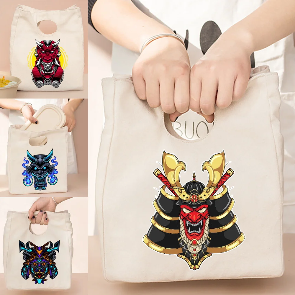 

Canvas Tote Thermal Lunch Bag Women Bag Portable Eco Shopper Storage Bags,Handbags Organizer Monster Print Travel Cloth Bags