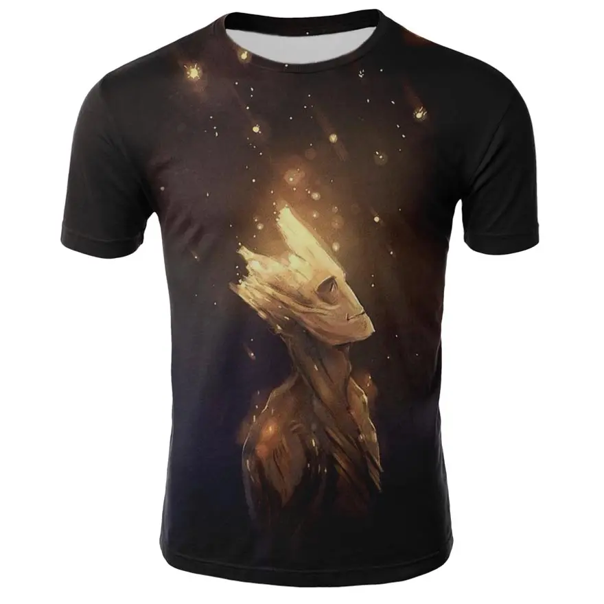 

New summer men's 3D printed anime T-shirt hip-hop Harajuku T-shirt sweat-absorbent oversized T-shirt round neck casual T-shirt