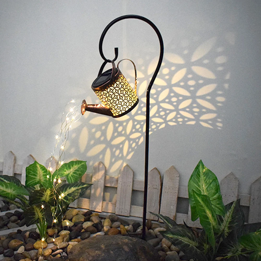 

Party Watering Can Waterproof Gift Landscape Backyard Outdoor Easy Install LED Garden Light Solar Powered Art Decor Home