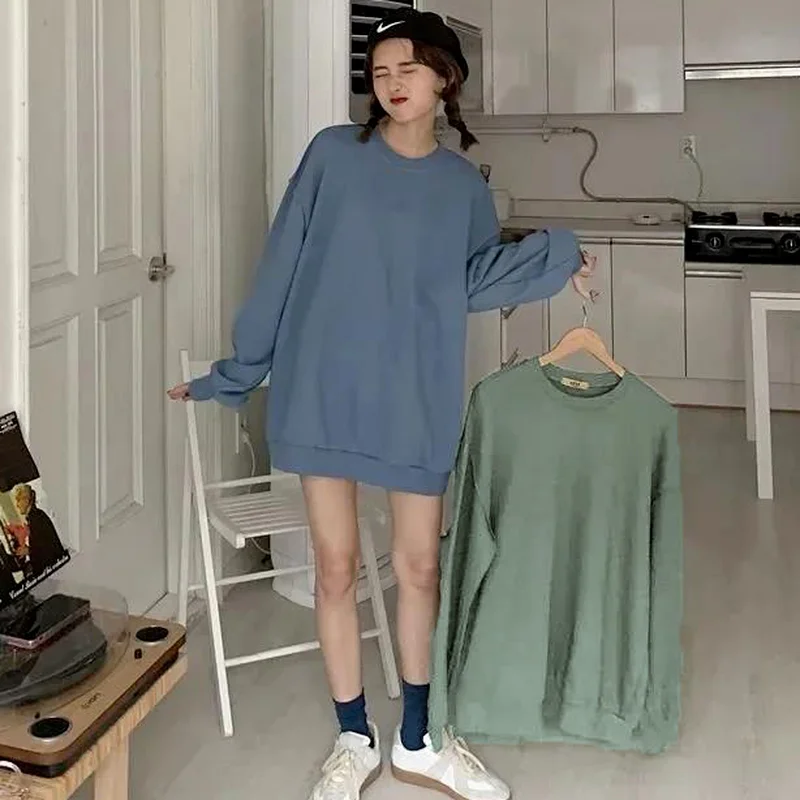 Кофты для женщин свободные мягкие повседневные 9 Цвета однотонная одежда детей с