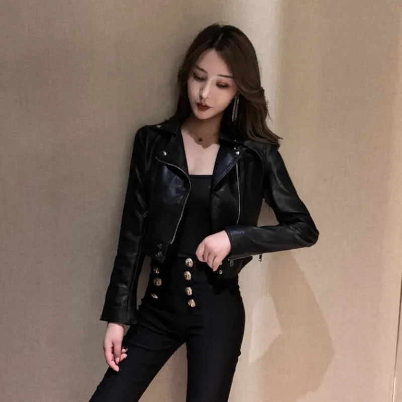 Fashion Women Jackets Spring Autumn Fake Faux Leather Jackets Motorcycle Outerwear Veste Femme Casaco Feminino Jaqueta Chaquetas