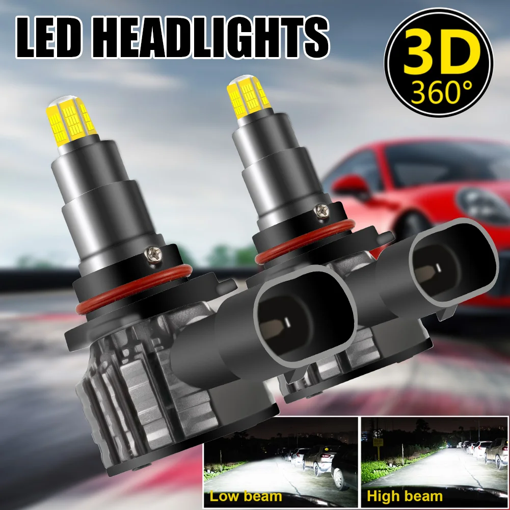 

H1 2Pcs Super Bright 60W H7 Canbus LED Car Truck Headlight 6000K 8000Lm H8 H9 H11 9005 HB3 9006 HB4 9012 360° Auto Lamp Bulbs