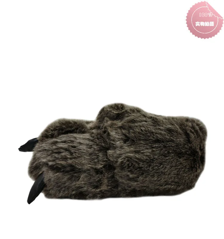 Домашние тапочки теплые зимние домашние тапочки/обувь с медвежьей лапой