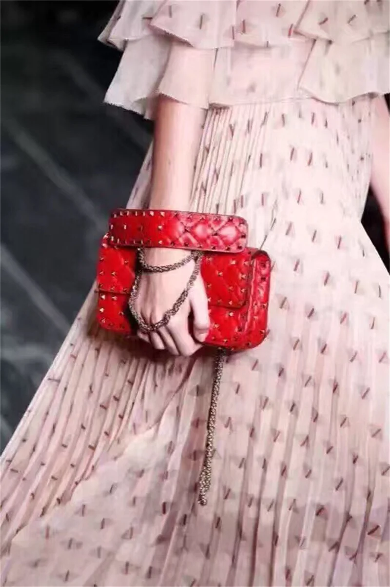 

Women's bag 2021 classic design luxury chain bag leather messenger bag large diamond lock shoulder bag small square bag with lid