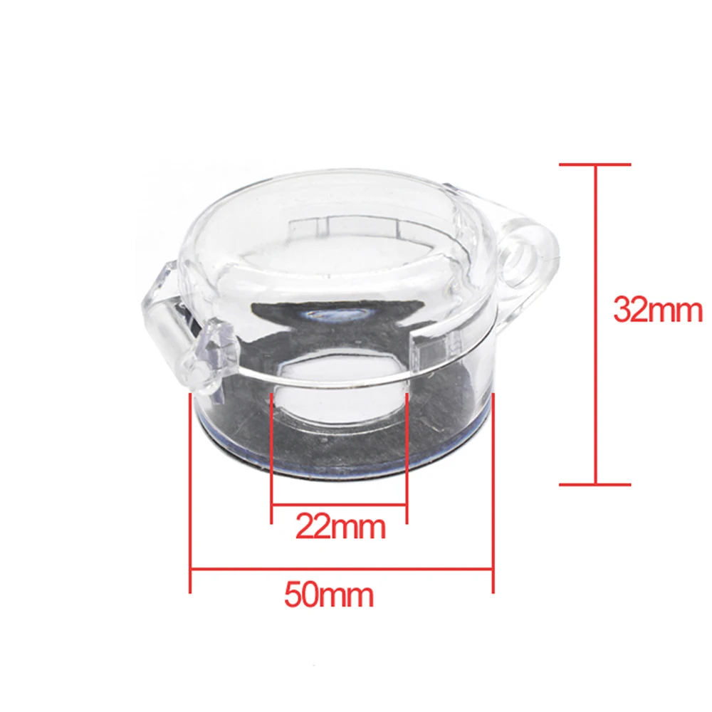 ManHua 22mm inner diameter transparent safety emergency stop lockout with button and lock |