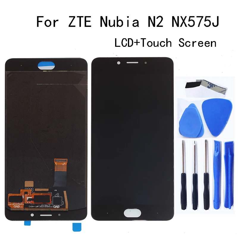 5," AMOLED ЖК-дисплей для zte Nubia N2 NX575J ЖК-дисплей+ кодирующий преобразователь сенсорного экрана в сборе для zte Nubia N 2 ЖК-запчасти