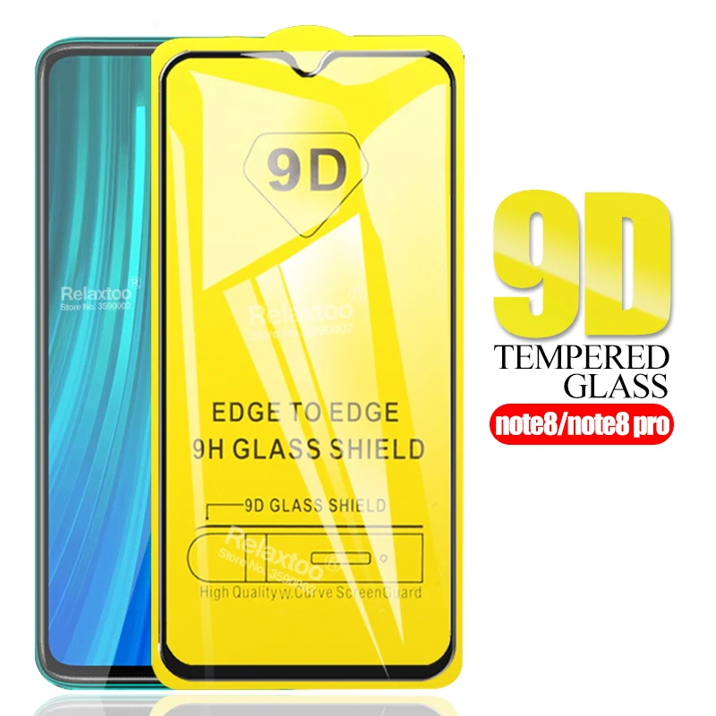 Защитное стекло закаленное 9D для xiaomi redmi note 8 pro note8|Защитные стёкла и плёнки