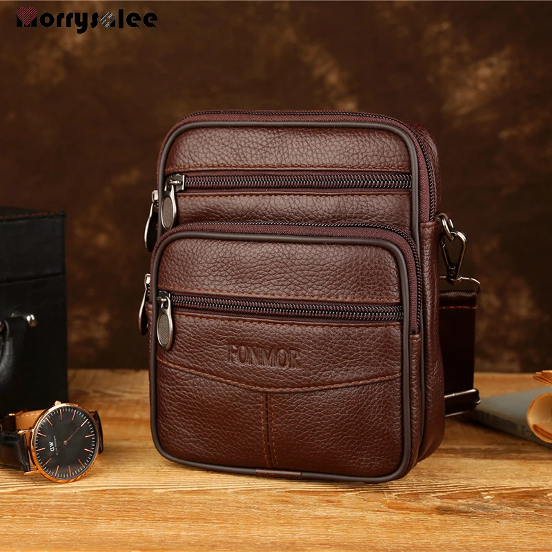 New Men's Bag Male Genuine Leather Crossbody Arrival Businese BagMen's Messenger Bags Casual Single Shoulder | Багаж и сумки