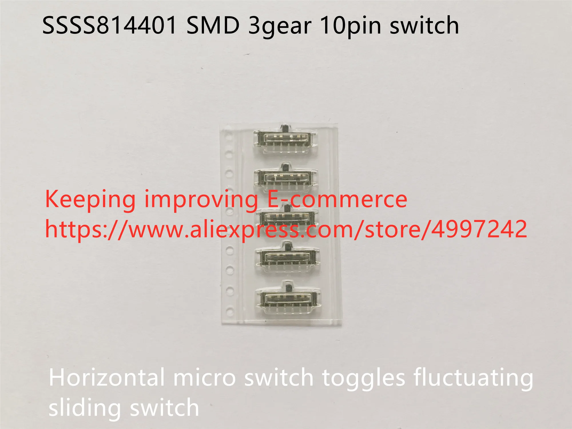 Оригинальный новый 100% SSSS814401 SMD 3 передач 10pin горизонтальный микропереключатель