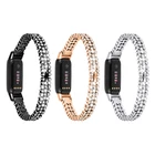 Браслет из нержавеющей стали с бриллиантами для Fitbit Luxe, браслет Correa, роскошный женский умный Браслет для Fitbit luxe Special Edition